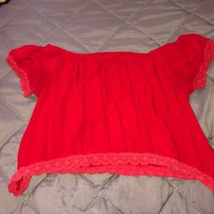 Red Cropped Over the Shoulder
